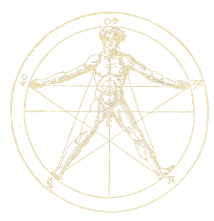 Čovjek upisan u pentagram, Agrippa, 1533.